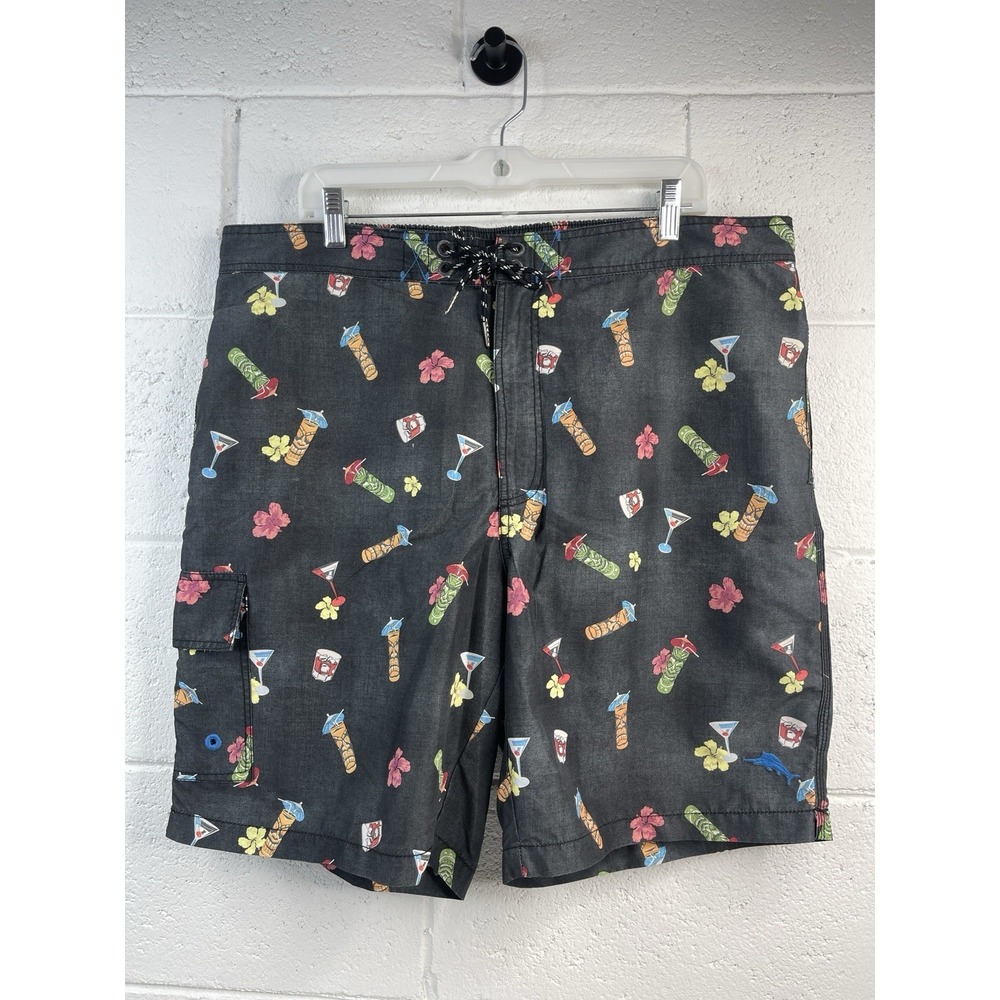 TOMMY BAHAMA Men's Relax Beach Cocktails Hawaiian Board Shorts Size XL